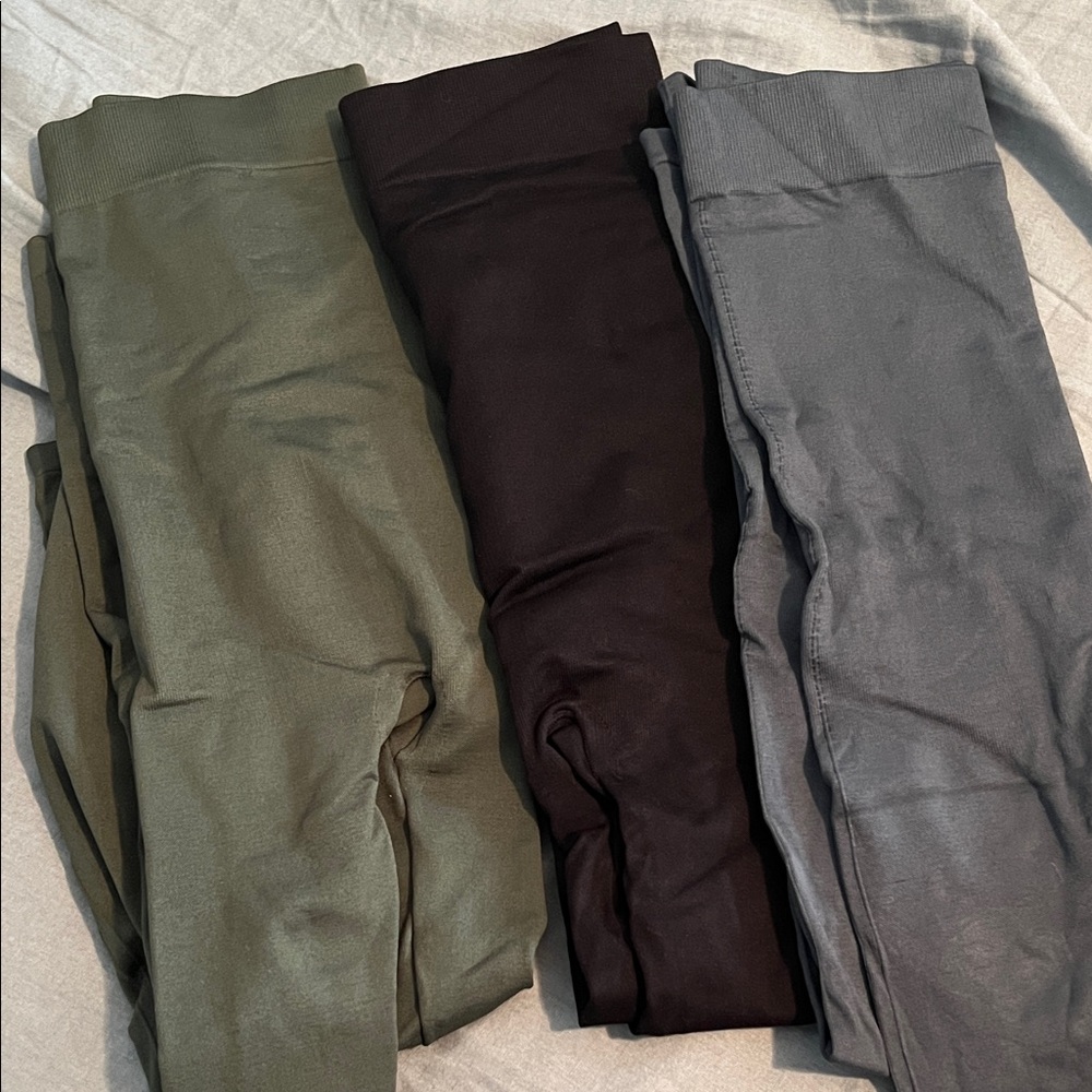 BLANQI Postpartum Everyday Nursing Leggings Set - Olive, Black, and Gray